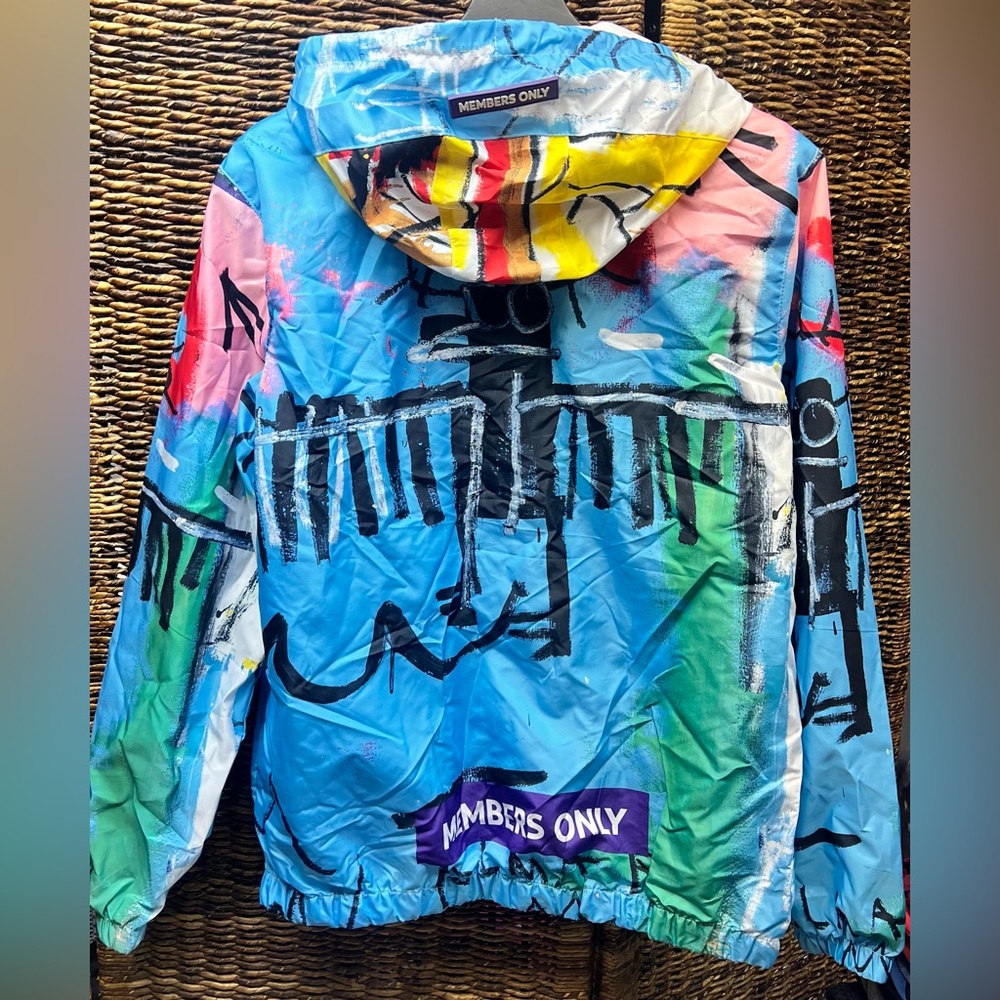 Members Only Jacket,Jean-Michel Basquiat, Medium, Full‎ Zip - Picture 2 of 8